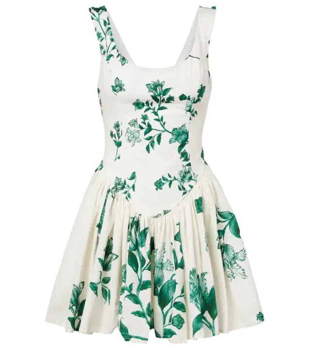 Agua by Agua Bendita Pluma floral cotton minidress