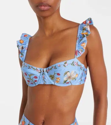 Agua by Agua Bendita Kiwi printed ruffled bikini top | Thumbnail 3 Agua by Agua Bendita Kiwi printed ruffled bikini top | Thumbnail 3