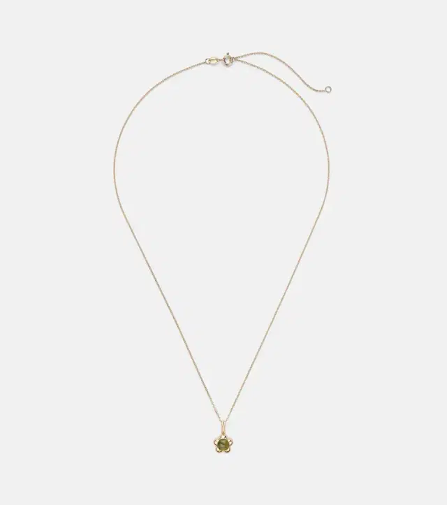 Stone and Strand Kensington 14kt gold necklace with peridot