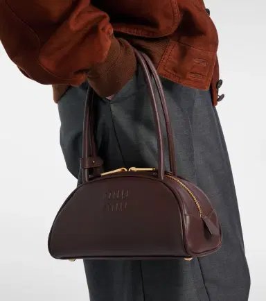 Miu Miu Beau Small leather bowling bag | Thumbnail 2