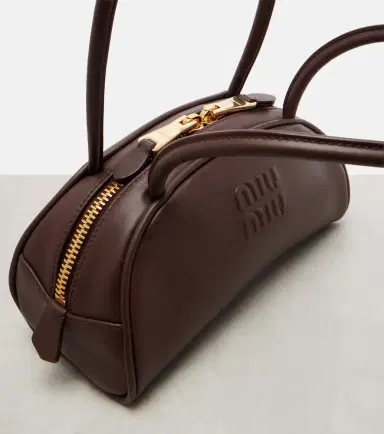 Miu Miu Beau Small leather bowling bag | Thumbnail 5