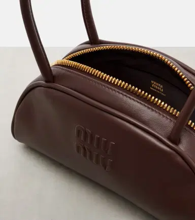 Miu Miu Beau Small leather bowling bag | Thumbnail 6