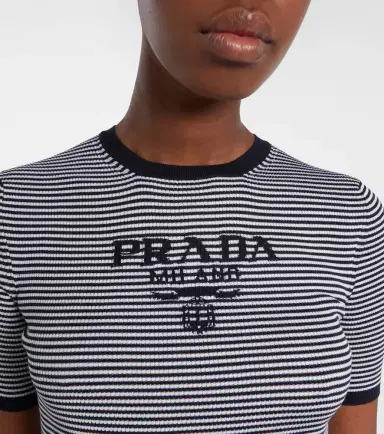 Prada Logo striped silk sweater | Thumbnail 3 Prada Logo striped silk sweater | Thumbnail 3