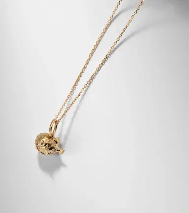STONE AND STRAND Puffer Fish 14kt gold pendant necklace with diamonds | Thumbnail 6