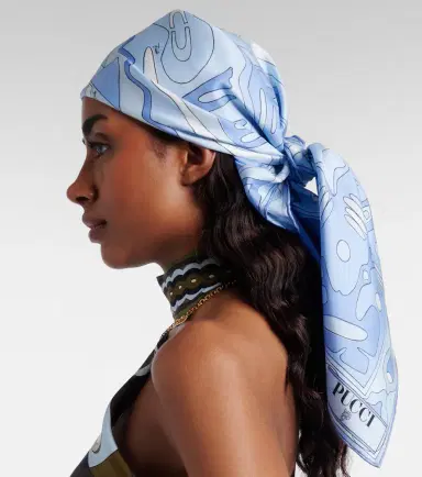 Pucci Angoli silk twill scarf | Thumbnail 4