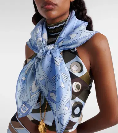 Pucci Angoli silk twill scarf | Thumbnail 5