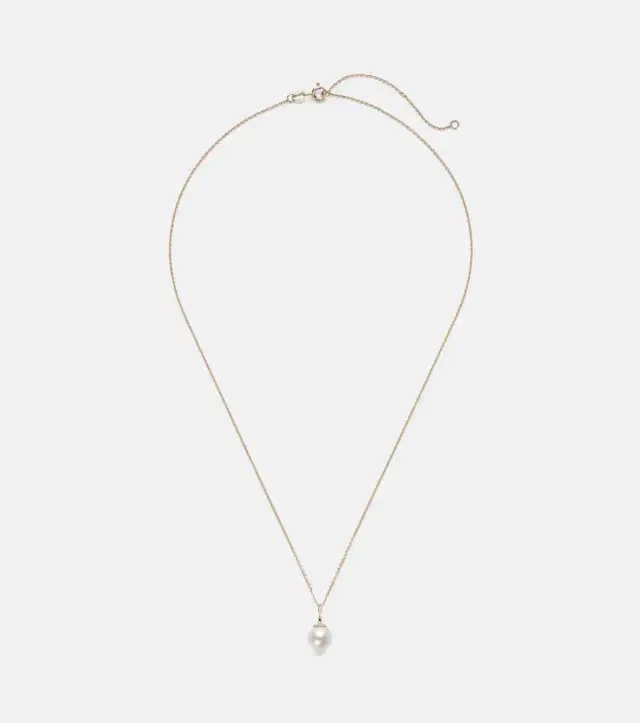 Stone and Strand Essential 18kt gold necklace with pearl