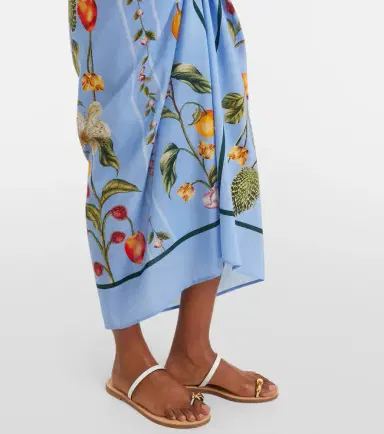 Agua by Agua Bendita Lavanda printed cotton and silk beach cover-up | Thumbnail 5 Agua by Agua Bendita Lavanda printed cotton and silk beach cover-up | Thumbnail 5