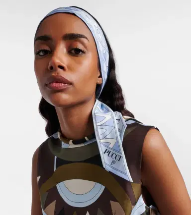Pucci Printed silk twill scarf | Thumbnail 5