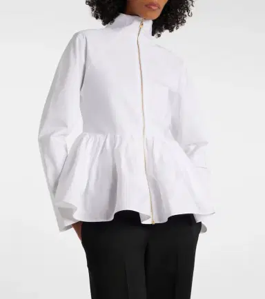Alaïa Alaïa Peplum cotton poplin jacket | Thumbnail 2