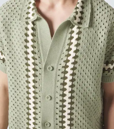 Frescobol Carioca Pinto crochet cotton shirt | Thumbnail 3