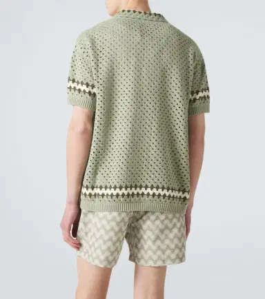 Frescobol Carioca Pinto crochet cotton shirt | Thumbnail 4
