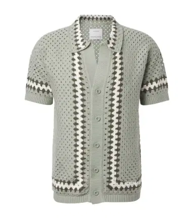 Frescobol Carioca Pinto crochet cotton shirt | Thumbnail 1