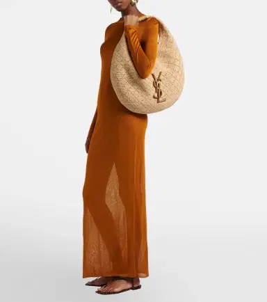 Saint Laurent Icare Medium raffia shoulder bag | Thumbnail 6 Saint Laurent Icare Medium raffia shoulder bag | Thumbnail 6