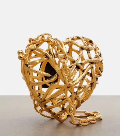 Saint Laurent Heart embellished clutch | Thumbnail 4