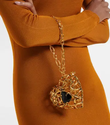 Saint Laurent Heart embellished clutch | Thumbnail 5