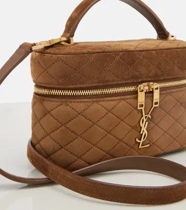 Saint Laurent Gaby Mini quilted suede vanity bag | Thumbnail 4