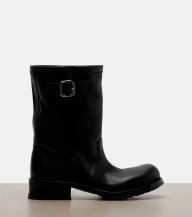 Prada Leather mid-calf boots | Thumbnail 4