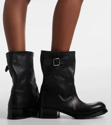 Prada Leather mid-calf boots | Thumbnail 5