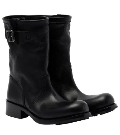 Prada Leather mid-calf boots | Thumbnail 1