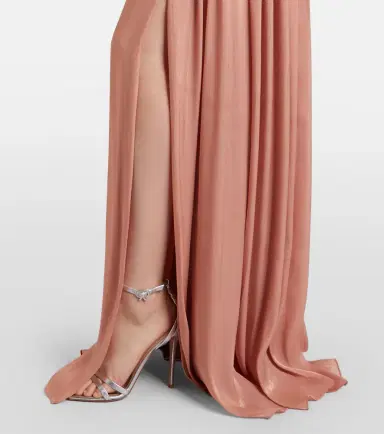 Costarellos Embellished ruched georgette gown | Thumbnail 4