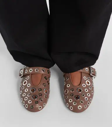 Alaïa Alaïa Embellished leather ballet flats | Thumbnail 6 Alaïa Alaïa Embellished leather ballet flats | Thumbnail 6