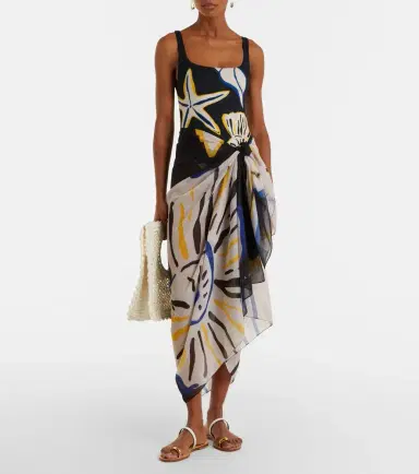 Cala de la Cruz Luana printed beach cover-up | Thumbnail 3