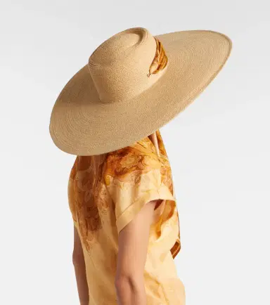 Zimmermann Silk-trimmed raffia sun hat | Thumbnail 3