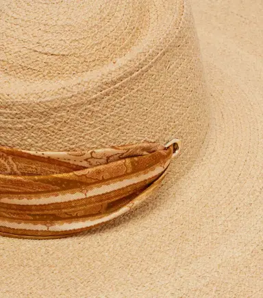 Zimmermann Silk-trimmed raffia sun hat | Thumbnail 4