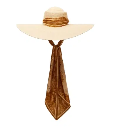 Zimmermann Silk-trimmed raffia sun hat | Thumbnail 1