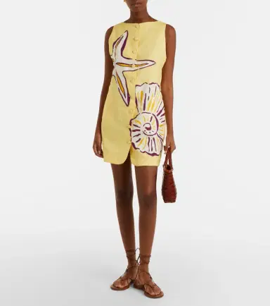 Cala de la Cruz Rhoda printed linen minidress | Thumbnail 5