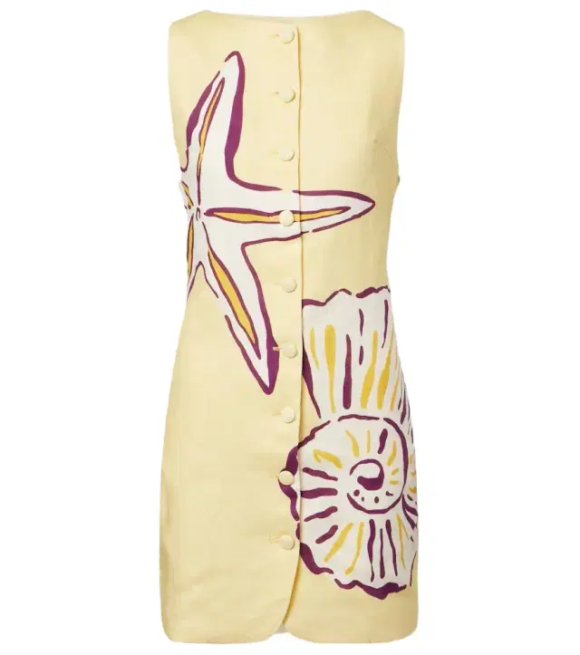 Rhoda printed linen minidress