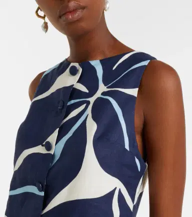 Cala de la Cruz Rhoda printed linen minidress | Thumbnail 2