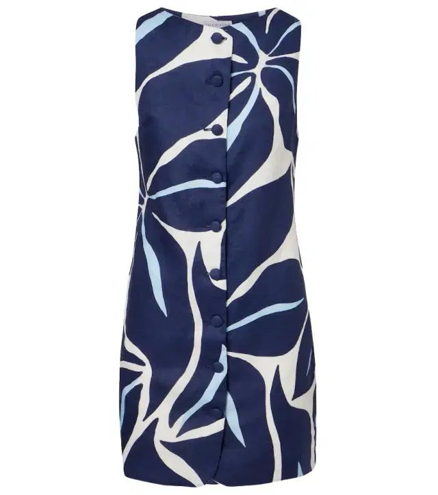Rhoda printed linen minidress