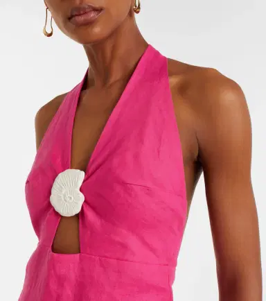 Cala de la Cruz Orly cutout linen midi dress | Thumbnail 2 Cala de la Cruz Orly cutout linen midi dress | Thumbnail 2