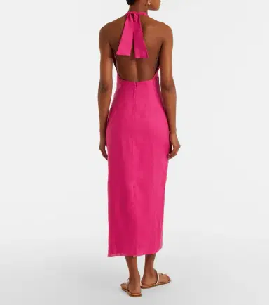 Cala de la Cruz Orly cutout linen midi dress | Thumbnail 3 Cala de la Cruz Orly cutout linen midi dress | Thumbnail 3
