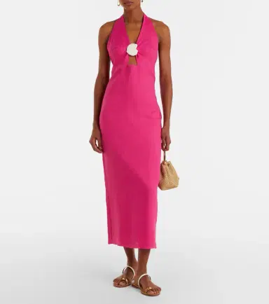 Cala de la Cruz Orly cutout linen midi dress | Thumbnail 4 Cala de la Cruz Orly cutout linen midi dress | Thumbnail 4