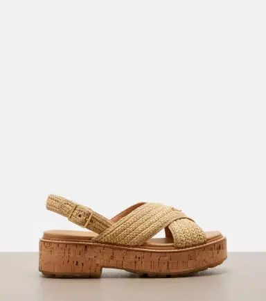 Prada Crochet raffia-effect slingback sandals | Thumbnail 3 Prada Crochet raffia-effect slingback sandals | Thumbnail 3