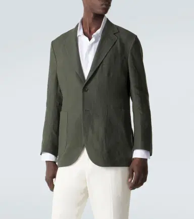 Rubinacci Single-breasted linen blazer | Thumbnail 3 Rubinacci Single-breasted linen blazer | Thumbnail 3