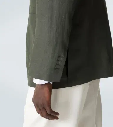 Rubinacci Single-breasted linen blazer | Thumbnail 4 Rubinacci Single-breasted linen blazer | Thumbnail 4