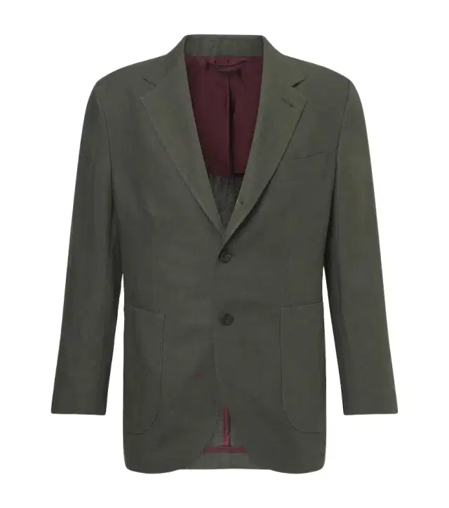 Single-breasted linen blazer
