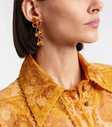 Zimmermann Bloom Large embellished drop earrings | Thumbnail 2