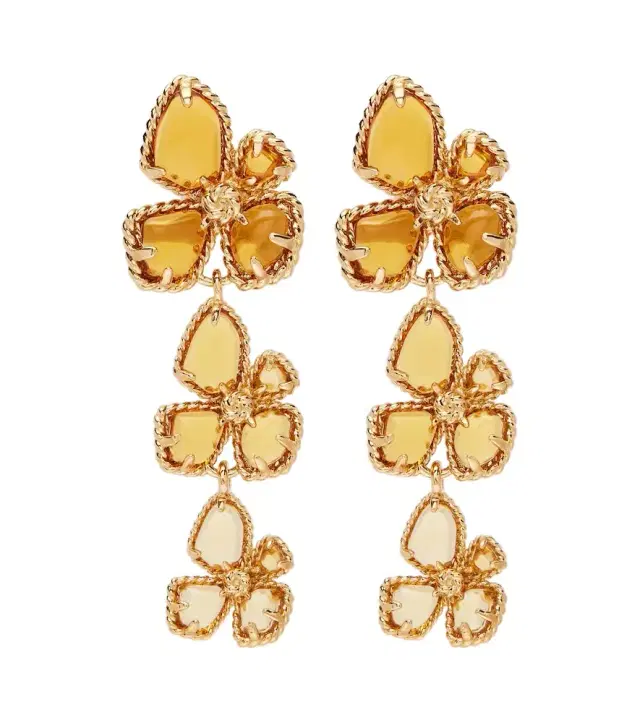 Bloom Large embellished drop earrings