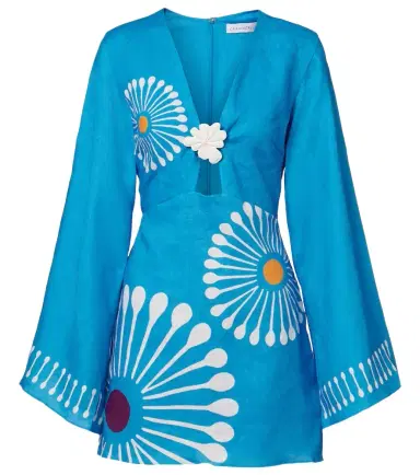 Cala de la Cruz Vera floral linen minidress | Thumbnail 1