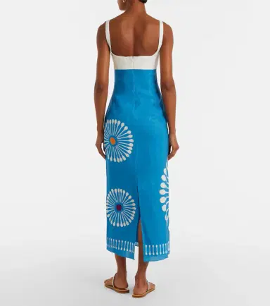 Cala de la Cruz Nara cutout floral linen midi dress | Thumbnail 5 Cala de la Cruz Nara cutout floral linen midi dress | Thumbnail 5