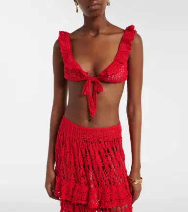 Anna Kosturova Brigitte crochet cotton bra top | Thumbnail 2