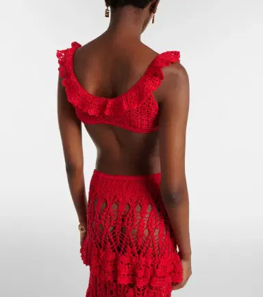 Anna Kosturova Brigitte crochet cotton bra top | Thumbnail 3