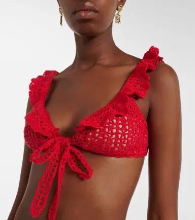 Anna Kosturova Brigitte crochet cotton bra top | Thumbnail 4