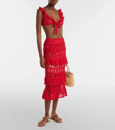 Anna Kosturova Brigitte crochet cotton bra top | Thumbnail 5