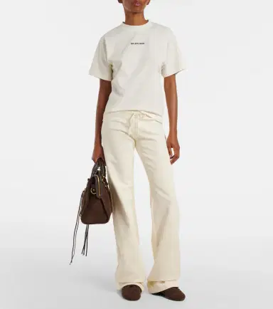 Balenciaga Le City Medium leather-trimmed suede top-handle bag | Thumbnail 5 Balenciaga Le City Medium leather-trimmed suede top-handle bag | Thumbnail 5